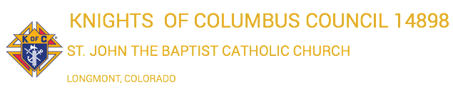 Knights Of Columbus Council 14898, Saint John the Baptist Catholic Church, Longmont Colorado